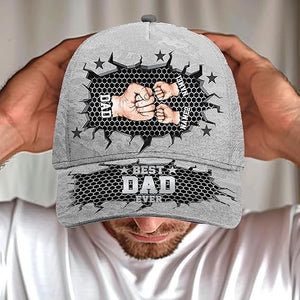 Personalized Fist Hat for Dad Father Papa Grandpa Husband, Customized Father's Day Birthday Gift with Name, Dad Papa Gifts