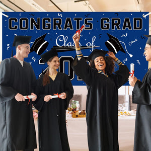 Graduation Decorations 2025 - Graduation Backdrop - Graduation Party Decorations - Congrats Grad Banner - Graduation Decorations Class of 2025,Graduation Party Favors Supplies Yard Sign