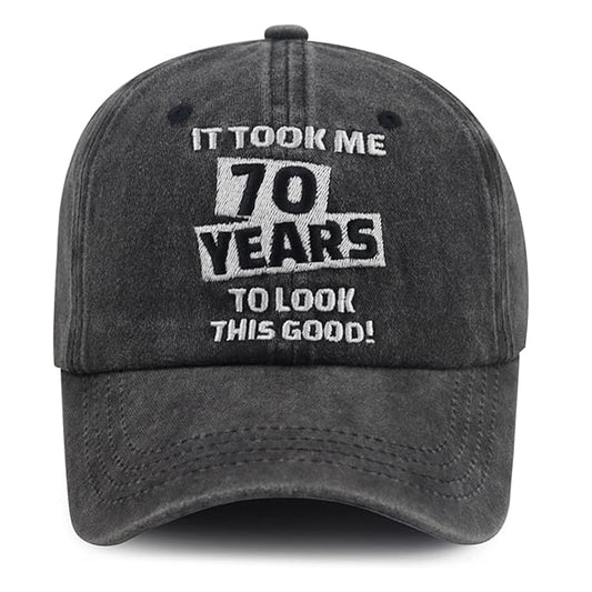 It Took Me 70 Years to Look This Good Hat for Women Men, Born in 1955 Custom Any Year Baseball Cap 70th Birthday Cap Adjustable Embroidered Baseball Cap