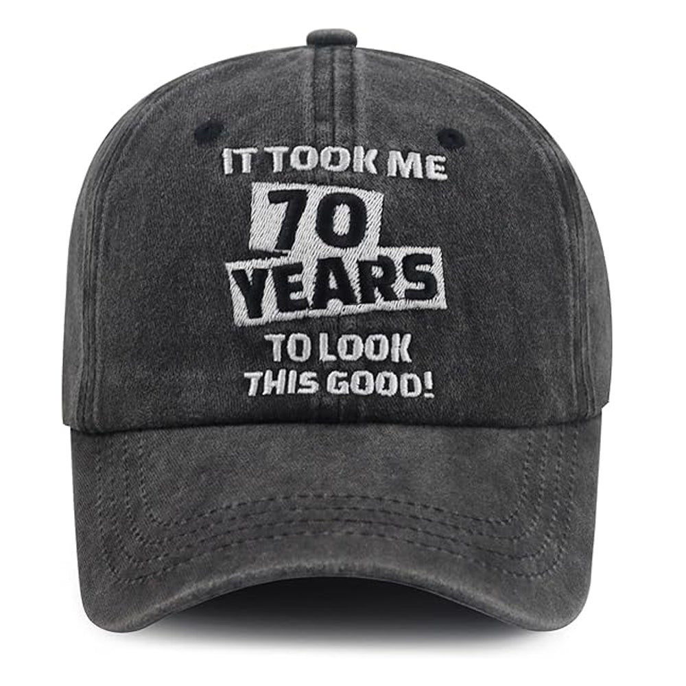 It Took Me 70 Years to Look This Good Hat for Women Men, Born in 1955 Custom Any Year Baseball Cap 70th Birthday Cap Adjustable Embroidered Baseball Cap