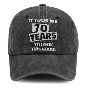 It Took Me 70 Years to Look This Good Hat for Women Men, Born in 1955 Custom Any Year Baseball Cap 70th Birthday Cap Adjustable Embroidered Baseball Cap