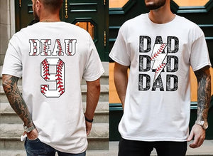 Personalized Baseball Dad Shirt - Custom Name and Number Baseball Daddy 2 Sided T-Shirt 81NrX00-PQL._AC_SX679.jpg?v=1714981597