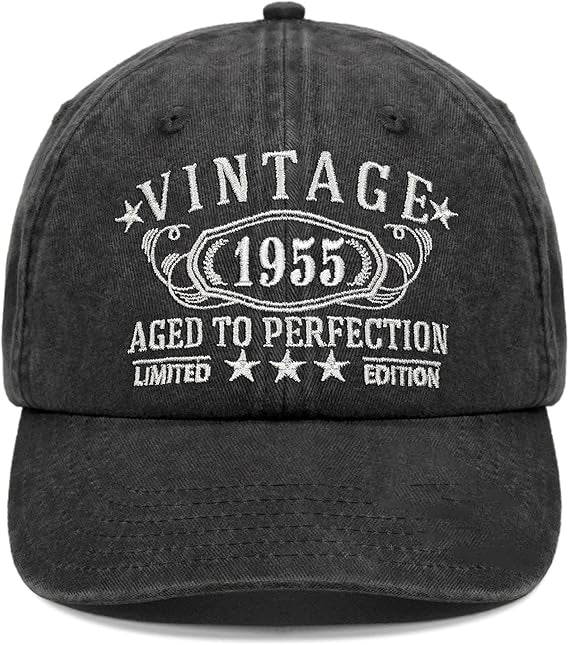1955 Birthday Gifts for Men Women,Personalized 30th-100th Birthday Ideas Custom Year 1995 1985 1975 1965 1955 Gift,Parents Vintage Hat,