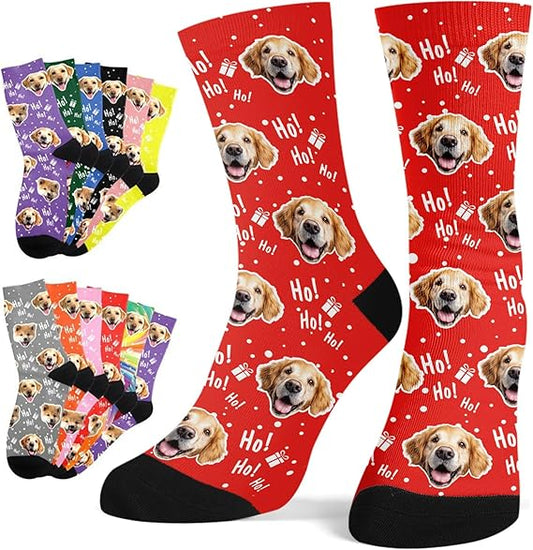 Custom Socks with Photo,Personalized Face Socks with Pictures,Novelty Unisex Funny Crew Sock Gifts for Men Women