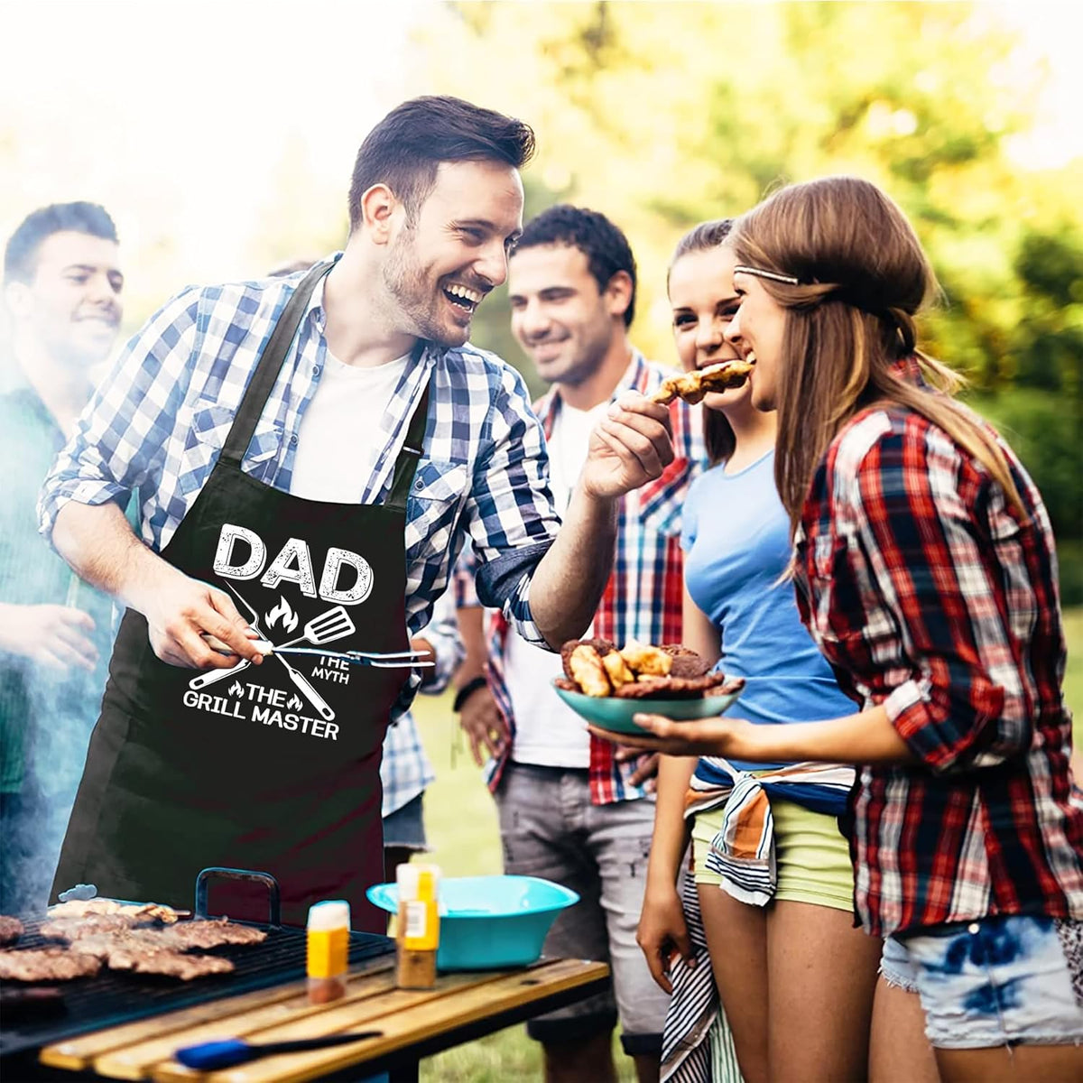 Grill Aprons for Men Dad - Mens Funny Chef Cooking Grilling BBQ Apron - Father's Day Apron for Dad