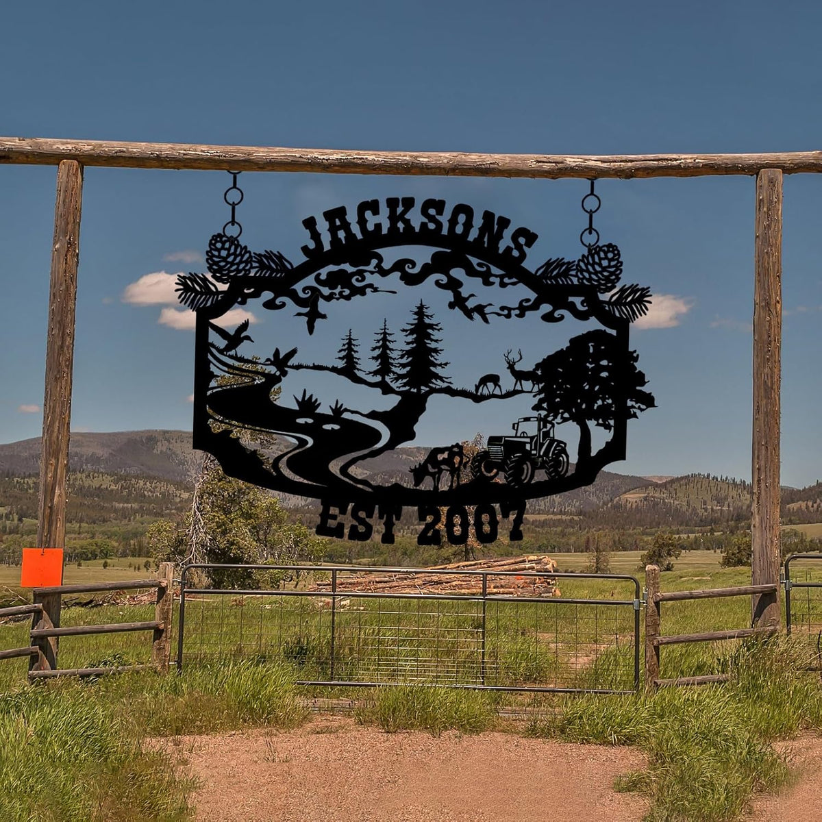 Custom Metal Signs | Personalized Farm House Metal Sign | Custom Metal Ranch Name Sign | Family Name Sign | Metal Wall Decor | Personalized Camping Gifts | Custom Signs Outdoor Metal | Wedding Gift