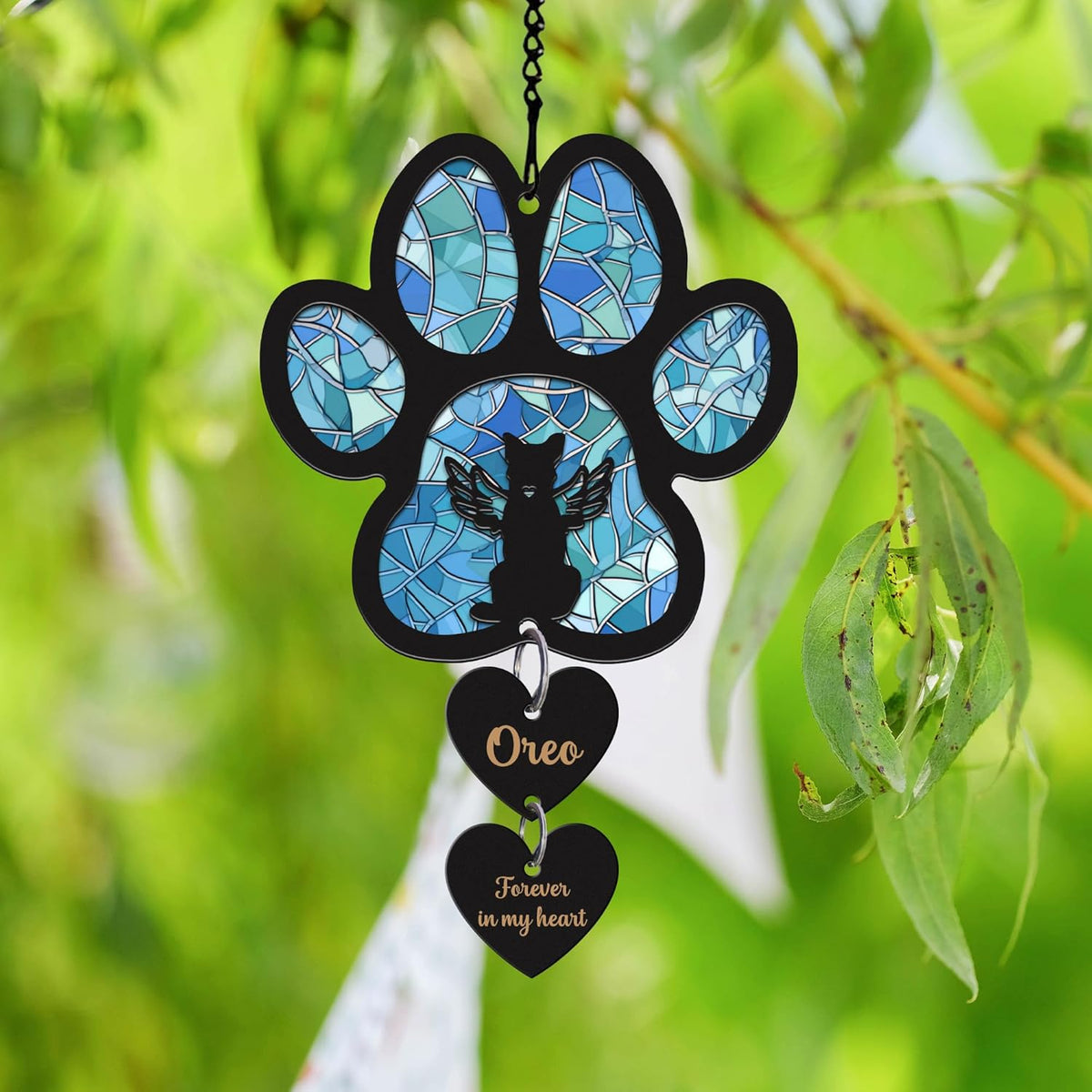 Dog Memorial Suncatcher, Personalized Pet Memorial Suncatcher with Custom Dog Breed and Name, Loss Of Dog Sympathy Gift for Dog Lovers, Dog Remembrance Gift, Pet Memorial Ornamen