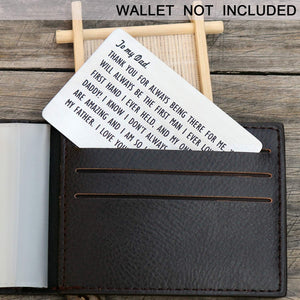 Dad Gifts from Daughter, Engraved Wallet Inserts for Father Papa, Fathers Day Birthday Wedding Thank You Gifts for Daddy from Daughter Kids