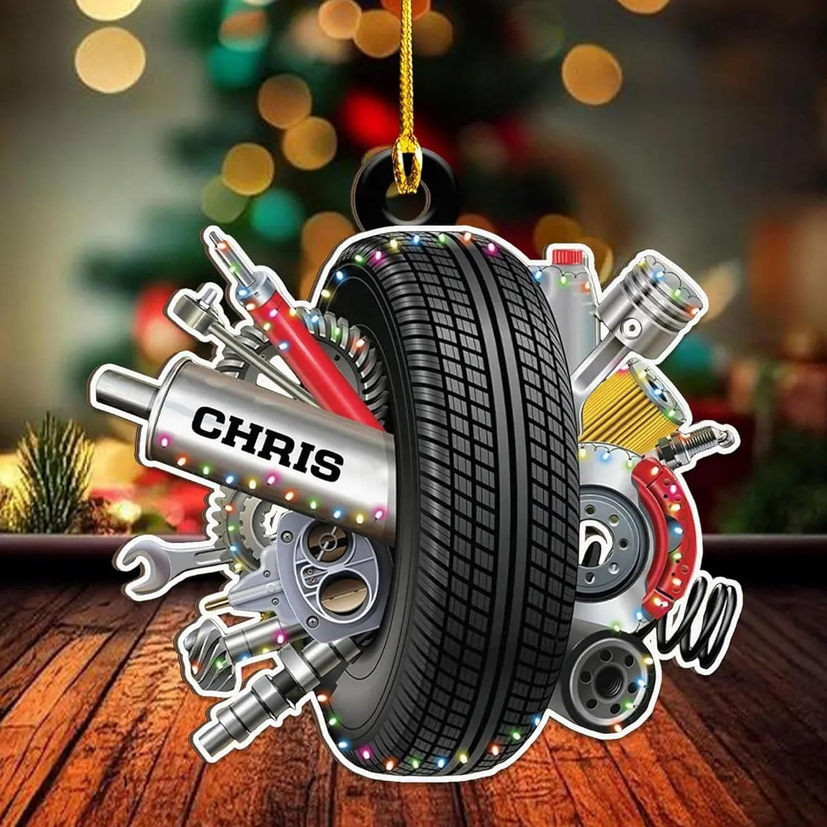 Custom Tool Box Acrylic Flat Ornament, Personalized Tool Chest Christmas Ornament, Tools Garage Ornament, Mechanic Christmas Ornament, Contractor Ornament, Mechanic Repair Shop Decor