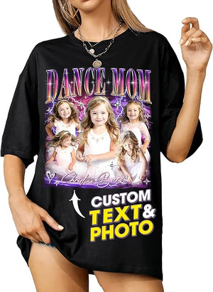 Dance Mom Custom T Shirts for Mom Mama Shirt with Photos Vintage Tee Custom Funny Shirt for Mom