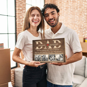 Gifts for Fathers Day Dad Birthday Gift from Daughter Custom Canvas Prints Wood Prints for Dad Husband Grandpa Best Dad Gifts Gifts for Christmas Birthday Wall Art Home Decor
