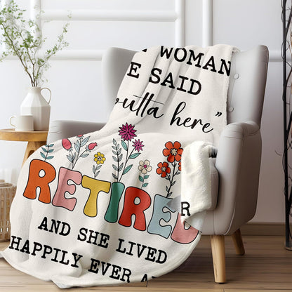 Retirement Gift for Woman 2025, Soft Flannel Retirement Blankets for Women, Best Retired Gifts for Women, Funny Retirement Gifts for Teacher Coworker Friend Nurse Boss Famale