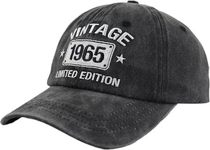 60th Birthday Gifts for Men Women Hats Vintage 1966 Blue Baseball Cap Personalized Embroidery cap for Grandpa