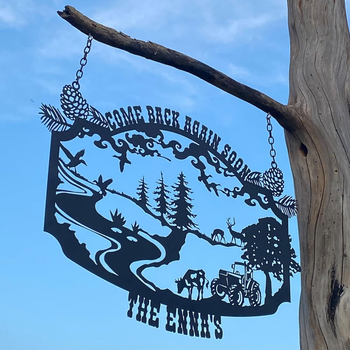 Custom Metal Signs | Personalized Farm House Metal Sign | Custom Metal Ranch Name Sign | Family Name Sign | Metal Wall Decor | Personalized Camping Gifts | Custom Signs Outdoor Metal | Wedding Gift