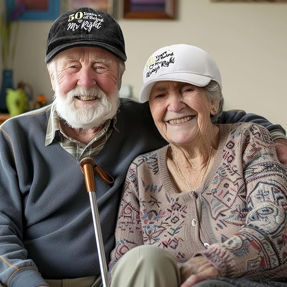 50th Wedding Anniversary Baseball Cap Gift for Couple 50th Wedding Anniversary Hat Gifts for Husband Wife Mr Mrs Multicolor