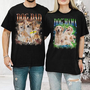 Custom Photo Bootleg Rap Shirt with Girlfriend's Face for Boyfriend - Vintage Graphic Shirt for Dog Lovers Cat Lovers Dog Mom Dog dad