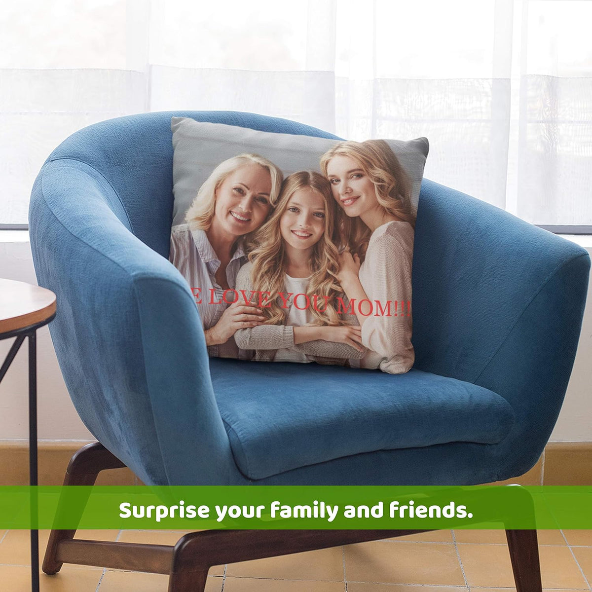 Custom Love, Couple Photo Pillow w Any Picture - Optional Insert | Personalized Cover with Your Loved Ones - Custom Couple Gifts