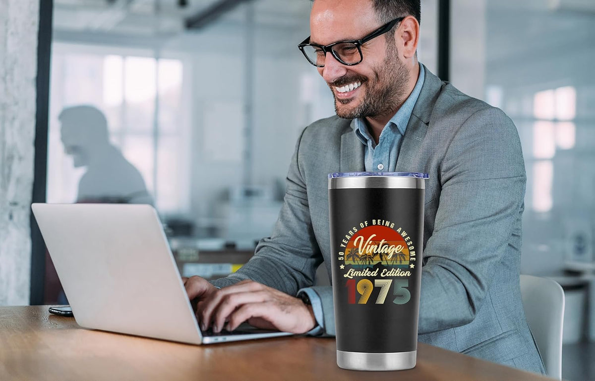 50th Birthday Gifts for Him, 50 Year Old Gifts for Men,50th Birthday Gift for Men,Gift for 50 Year Old Man,Dad,Friend,Husband Tumbler