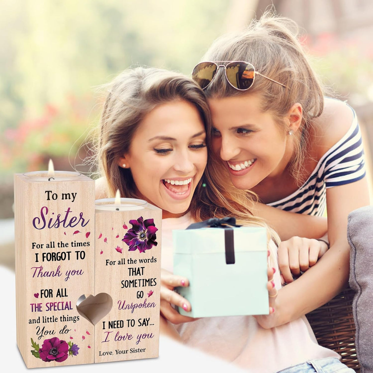 Sisters Gifts from Sister, Unique Birthday Gifts for Sisters, Best Sister Gift Ideas for Christmas Thanksgiving, Personalized Thank You Gifts