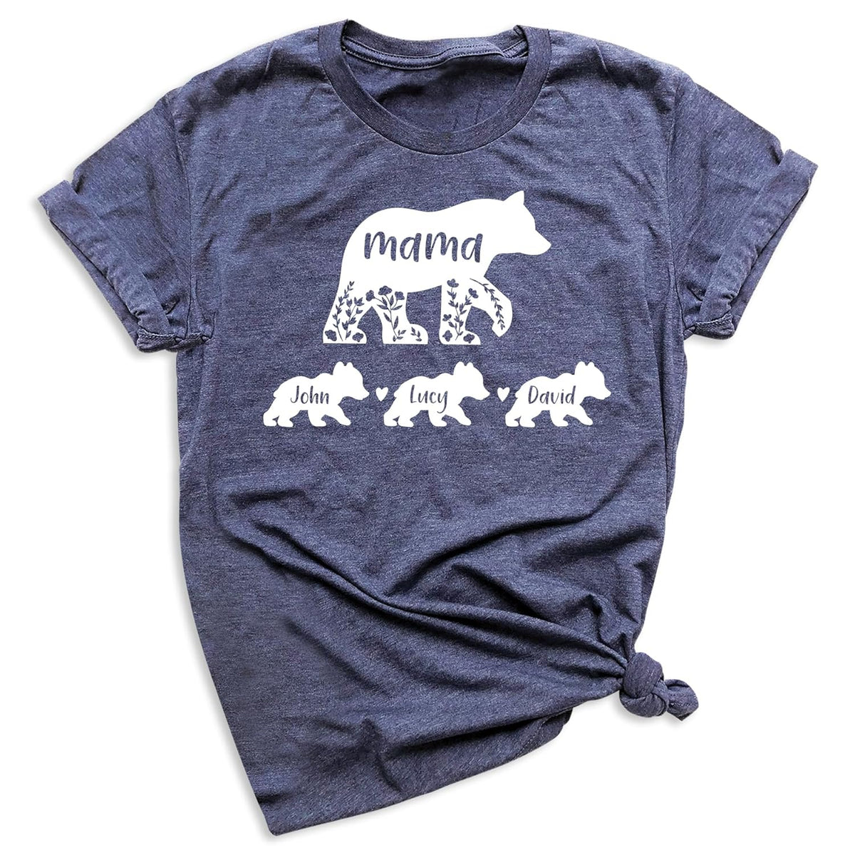 Personalized Mama Bear Shirt with Kids Names, Custom Mother's Day T-Shirt, Cute Mama Bear Gift for Mom, Birthday or Mother's Day Gift