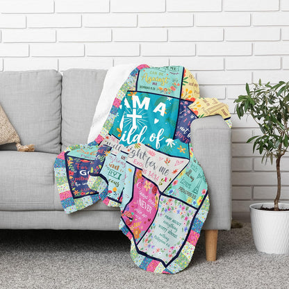 Christian Gifts for Women Blanket - I Am a Child of God Blankets - Inspirational Religious Birthday Catholic Spiritual & Baptism Confirmation Gifts for Girls