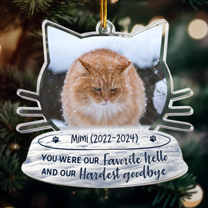 Acrylic Ornament, Forever in My Heart - Personalized Pet Memorial Photo Ornament, Custom Pet Memorial Keepsake, Perfect Christmas Memorial Gift for Pet Lovers, Dog Mom, Cat Mom (Loss of Cat)
