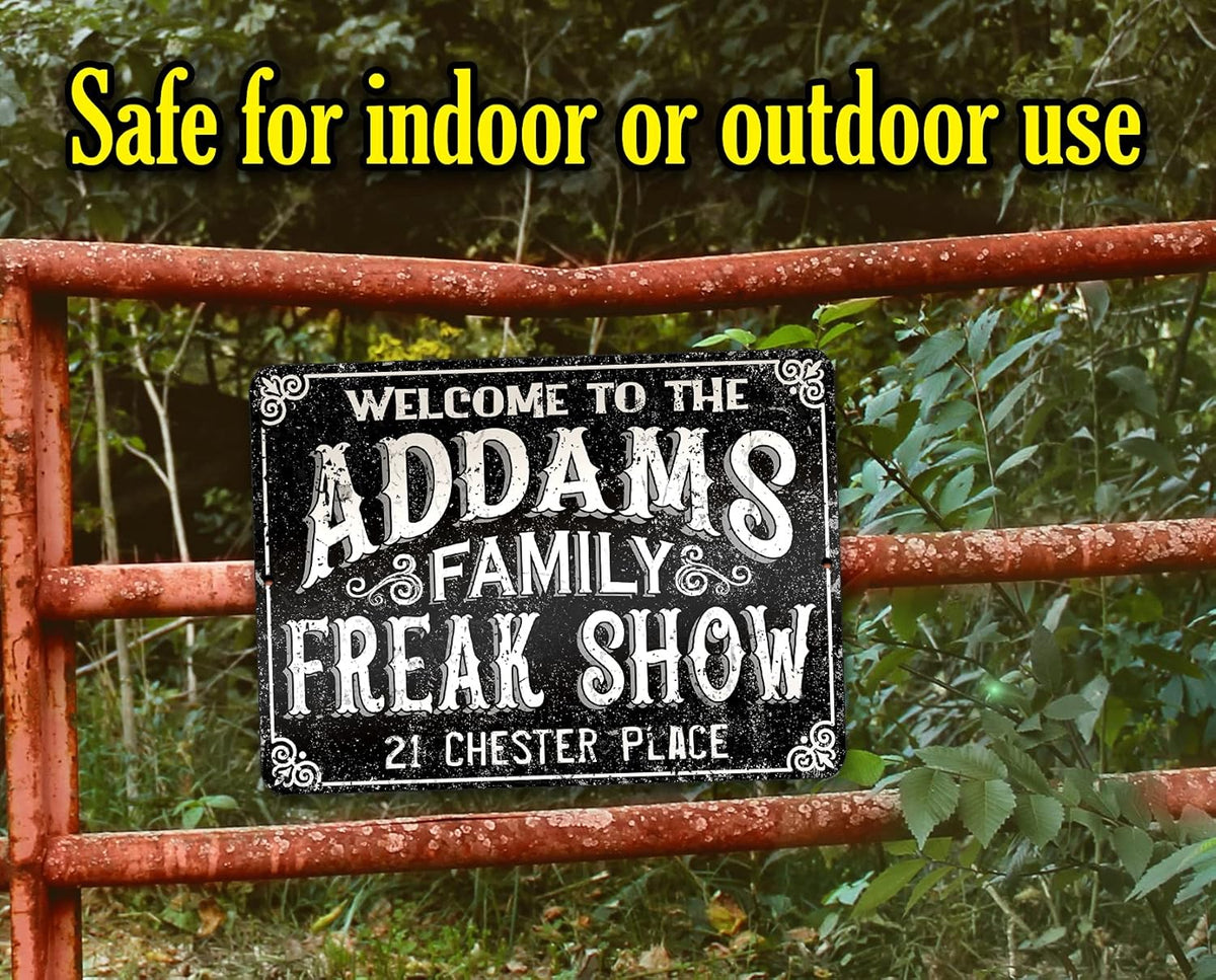 Personalized Freak Show Custom Metal Sign Halloween Decoration Custom Halloween Sign Decor Halloween Gift