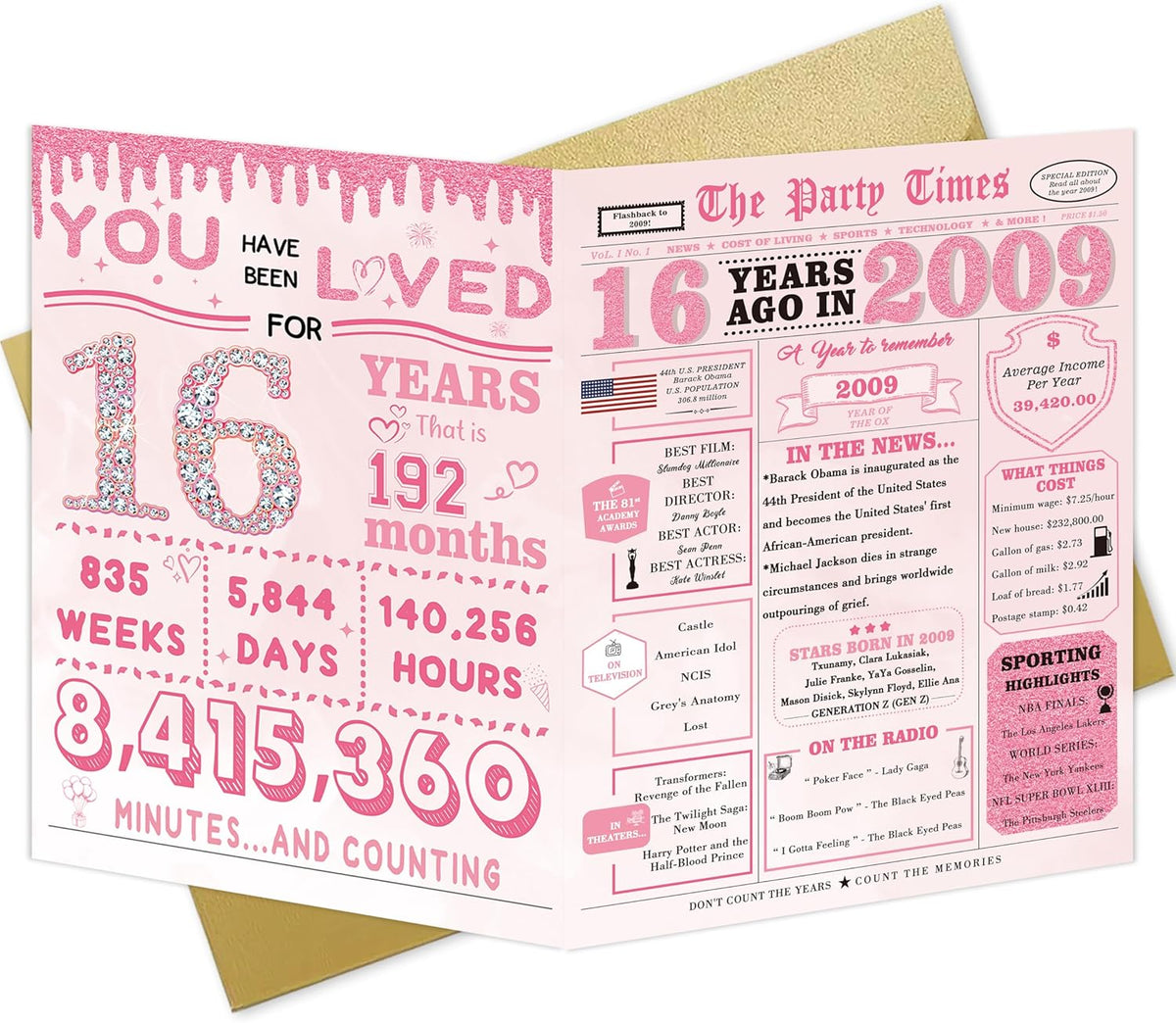Happy 16th Birthday Card Jumbo 16th Birthday Decorations for Girls Sweet 16th Birthday Gifts for Daughter Niece Funny 16 Year Old Birthday Gift Ideas for Granddaughter