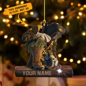 Custom Welder Ornaments, Two Sided Welding Plastic Ornament - Flat, Hanging Decorations For Christmas Gifts