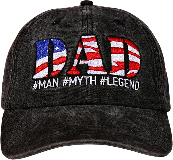 Dad Hat, Dad Hats for Fathers Day, Dad Hats for Men, Gifts for Dad, Baseball Cap for Men for Fathers Day, Birthday and Christmas, Unique Embroidery with Quote 'The Man, The Myth, The Legend'