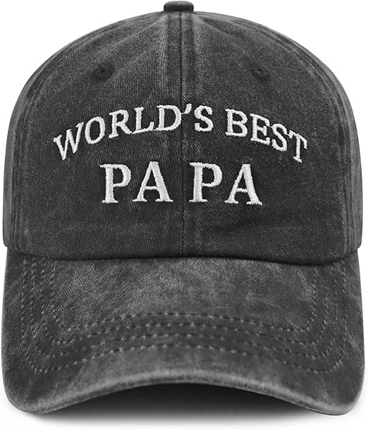World's Best Paw Paw Papa Uncle Hat for Grandpa Dad Men, Funny Adjustable Cotton Embroidered Grandfather Father Baseball Cap
