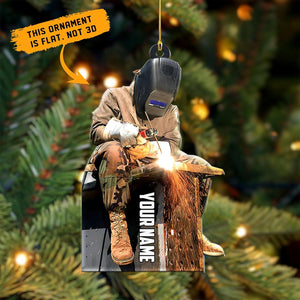 Personalized Welder Ornament, Custom Welder Ornaments Welding Ornaments Flat Two Sided Hanging Plastic Ornaments Welder Gift Christmas Ornament Hanging Decorations Ornament