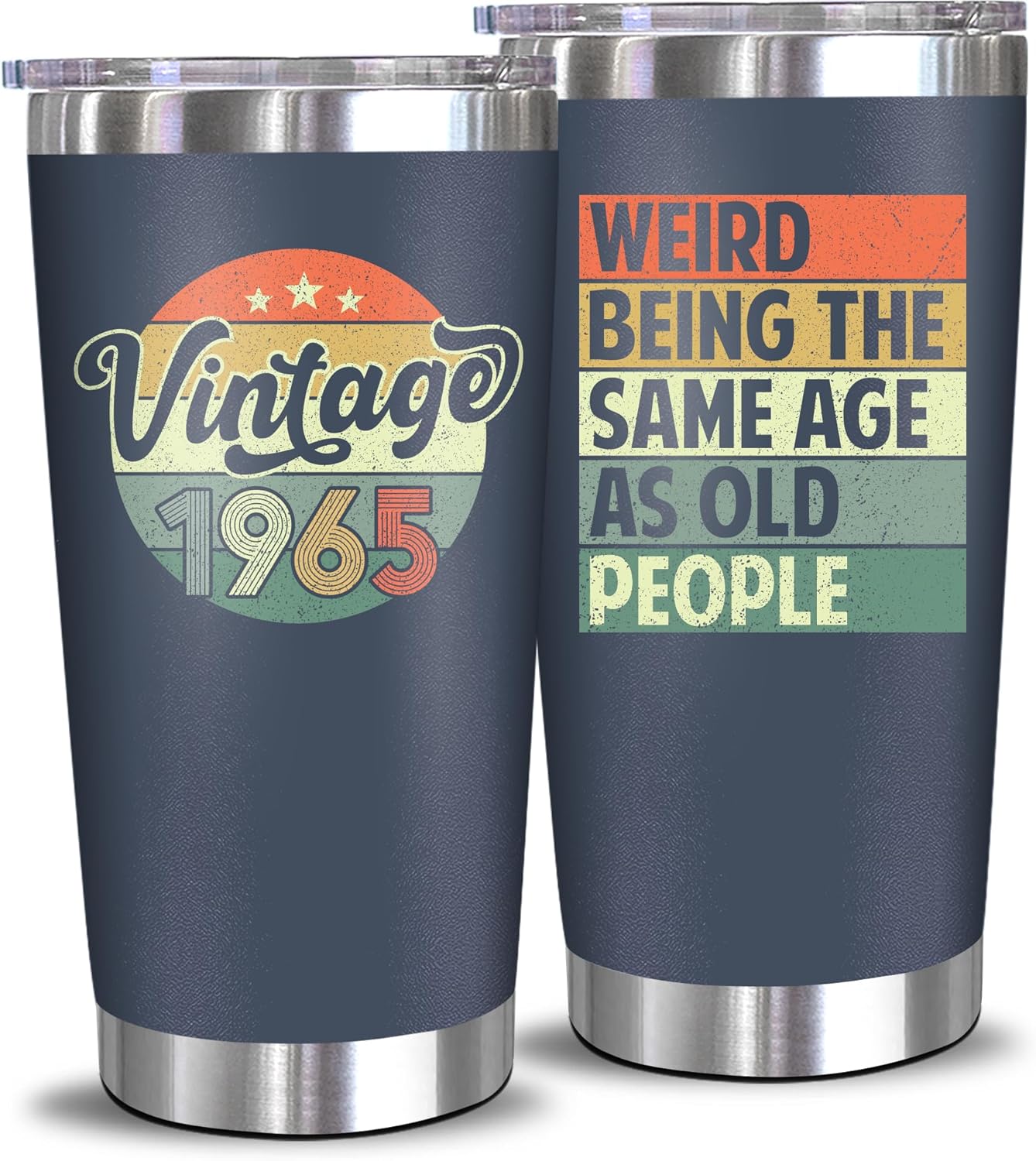 60th Birthday Gifts For Men Women - 1965 60th Birthday Decorations For Him Her - Turning 60 Year Old Gifts For Man, Woman, Mom, Dad, Wife, Husband - 20 Oz Tumbler