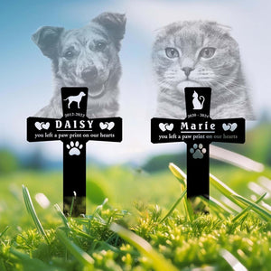 Pet Grave Markers Dog, Pet Headstones for Dogs for Lost Dog Sympathy Gift, Waterproof Dog Grave Markers Outdoor, Dog Tombstones for Graves Outdoor, Garden Dog Cross for Grave