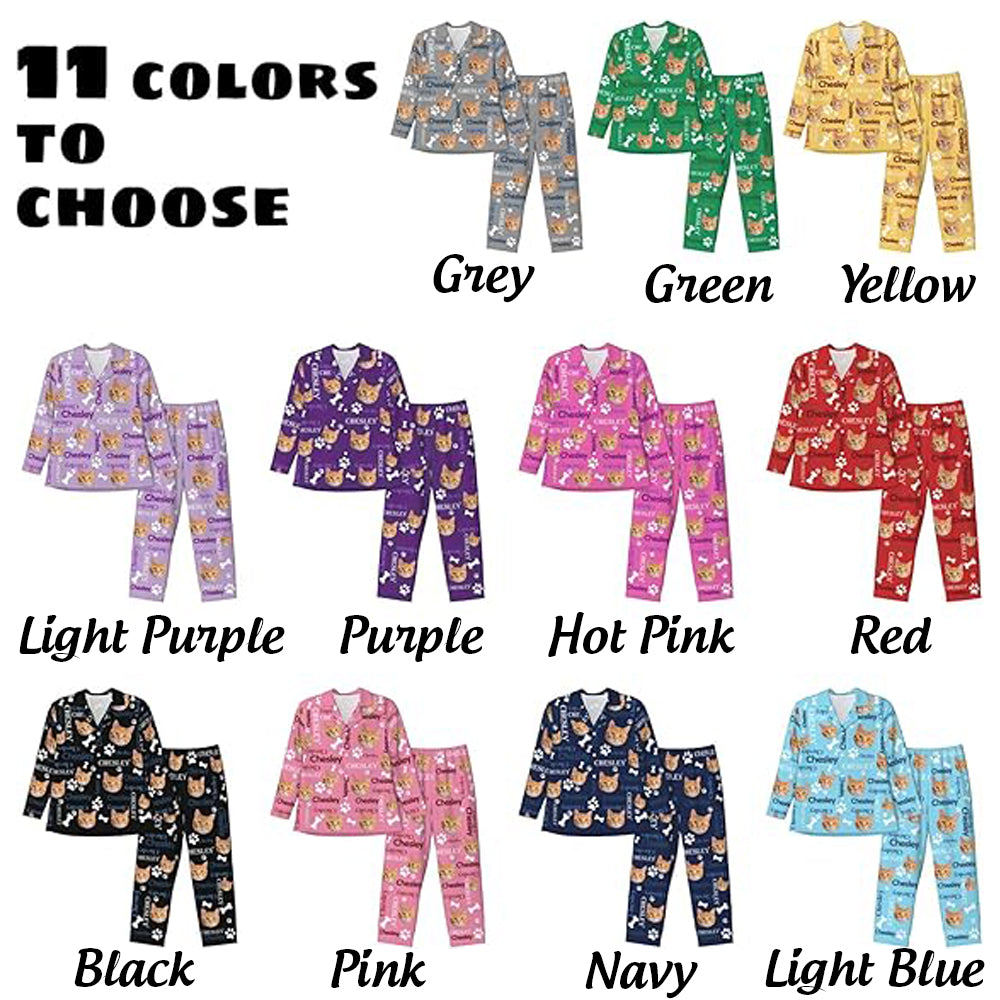 Personalized Pajamas Custom Face Pajama Pants for Men Women Customized Funny Sleepwear With Pet Photo Christmas Couple Gift