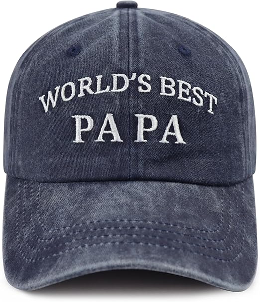 World's Best Paw Paw Papa Uncle Hat for Grandpa Dad Men, Funny Adjustable Cotton Embroidered Grandfather Father Baseball Cap