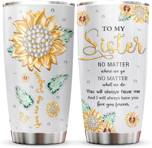 Best Big/Little Sister Gifts from Sisters Stainless Tumblers - Cool/Funny Gifts for Sister from Brother Coffee Mug - Gift for Sister Cup - Christmas Birthday Gift Ideas for Sister - Sister Gift