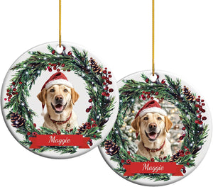 Personalized Dog Photo Christmas Ornaments - Custom Dog Ornaments for Christmas Tree, Personalized Pet Christmas Ornaments 2024, Pet Lovers Dog Owner Christmas Keepsake Gift