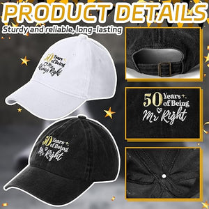 50th Wedding Anniversary Baseball Cap Gift for Couple 50th Wedding Anniversary Hat Gifts for Husband Wife Mr Mrs Multicolor