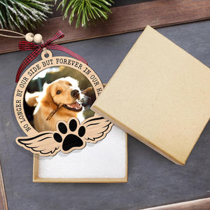 Dog Photo Frame Memorial Christmas Ornaments 2025 - Forever in Our Hearts, Remembrance, in Memory Gifts Loss of Dog, Cat - Pet Loss, Pet Sympathy Personalized Picture Ornaments for Christmas Tree
