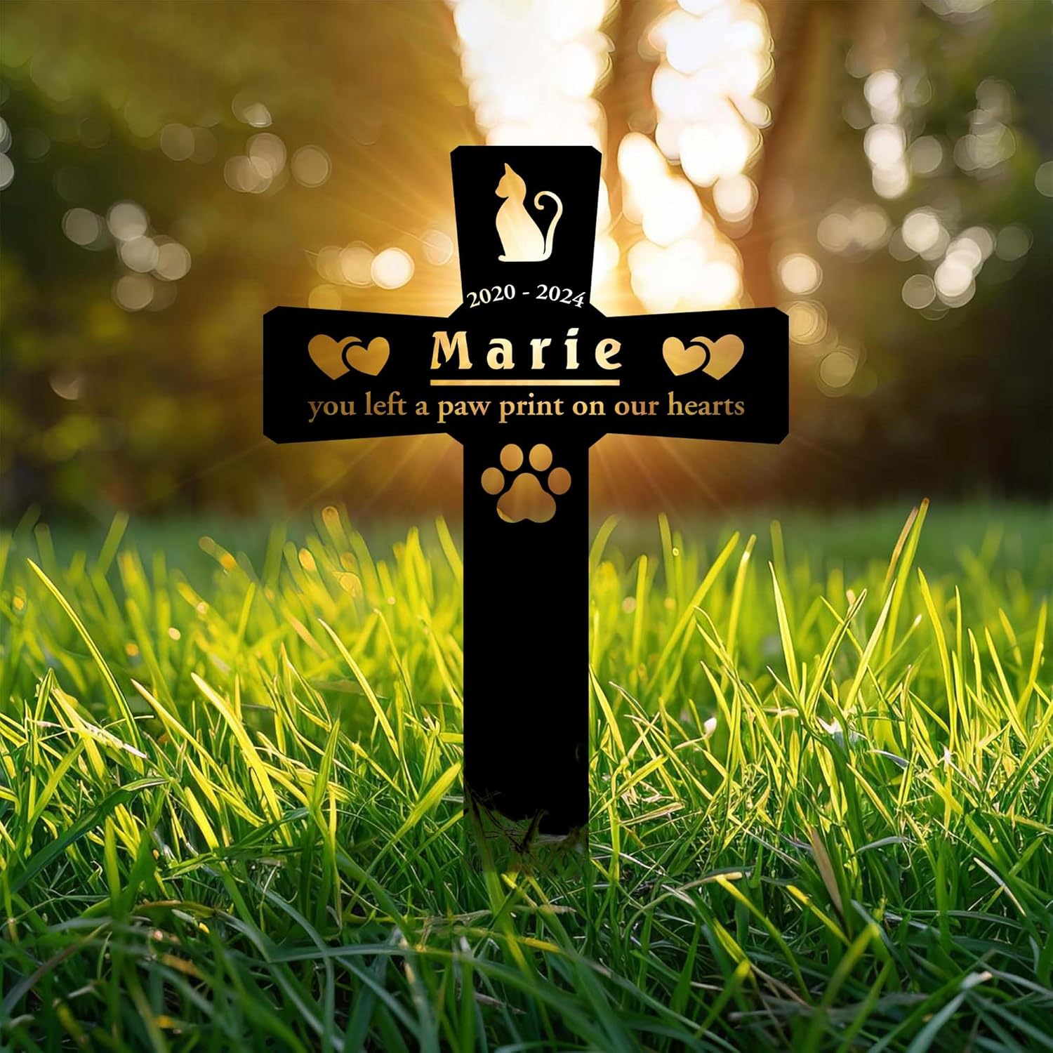 Pet Grave Markers Dog, Pet Headstones for Dogs for Lost Dog Sympathy Gift, Waterproof Dog Grave Markers Outdoor, Dog Tombstones for Graves Outdoor, Garden Dog Cross for Grave