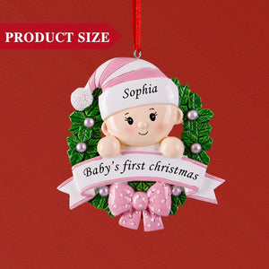 Personalized Babys First Christmas Ornament 2025 Girl Boy - Personalized Christmas Ornaments, Baby's First for Girl,Boy at Christmas, Baby