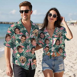Custom Hawaiian Shirt with Face for Men Women Adult Youth Kid, Personalized Hawaiian Shirts with Face Photos Picture