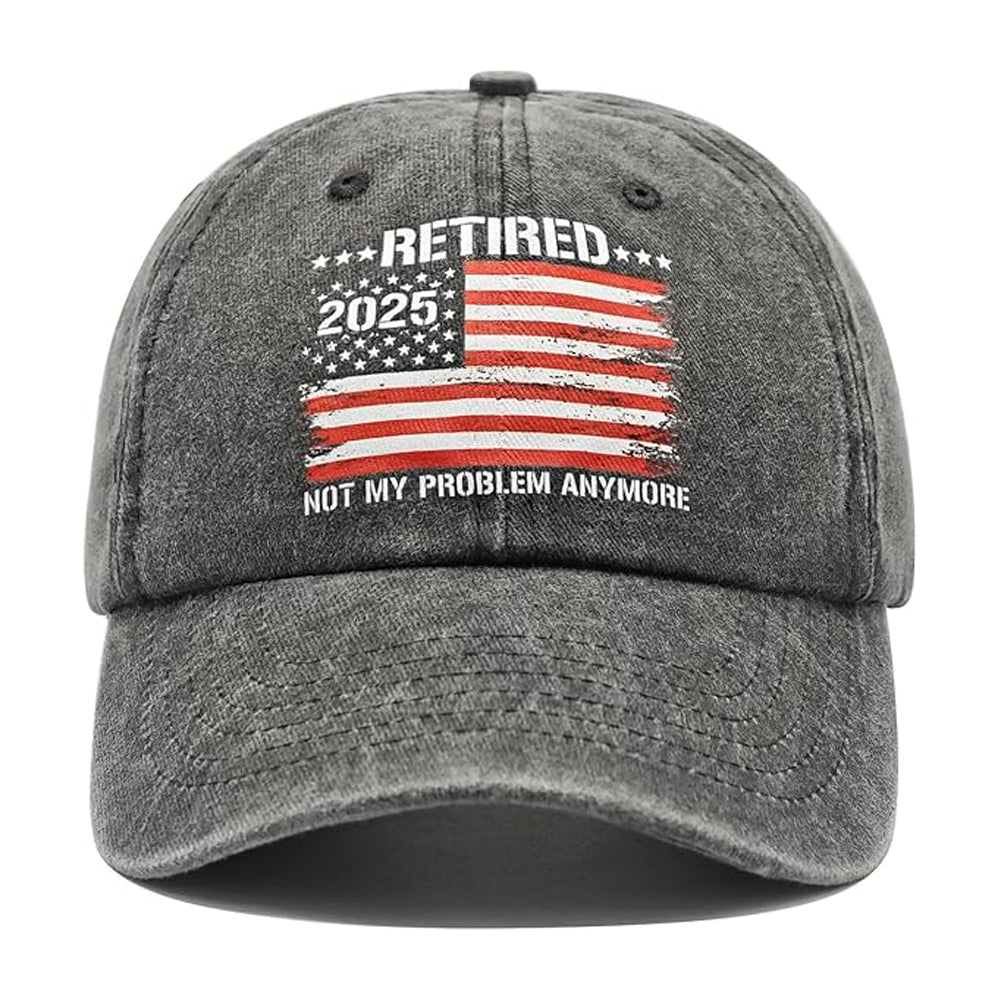 Retirement Gifts for Woman Men, Retirement Hats 2025, Cool Retired Gift - Adjustable Printed Baseball Cap