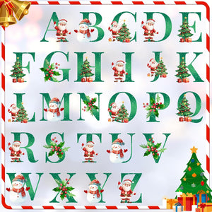 Personalized Santa Sack with Initial & Name, Custom Monogram Alphabet Large Christmas Gift Bag Pouch Customized Christmas Eve Box Sack Bags for Holiday Presents Storage