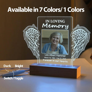 Personalized Memorial Gifts LED Picture Frame, Sympathy Gift for Loss of Loved One in Memory of Dad Mom Husband Sister Friend Funeral Mourning Ideas