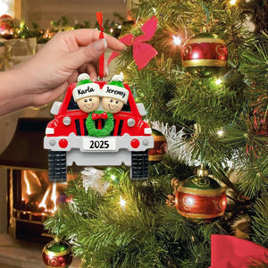 Personalized Christmas Ornaments 2025 Family of 2-6 Names Christmas Ornaments Custom Christmas Ornaments for Family, Parents, Friends, Xmas Tree Decoration, Gift