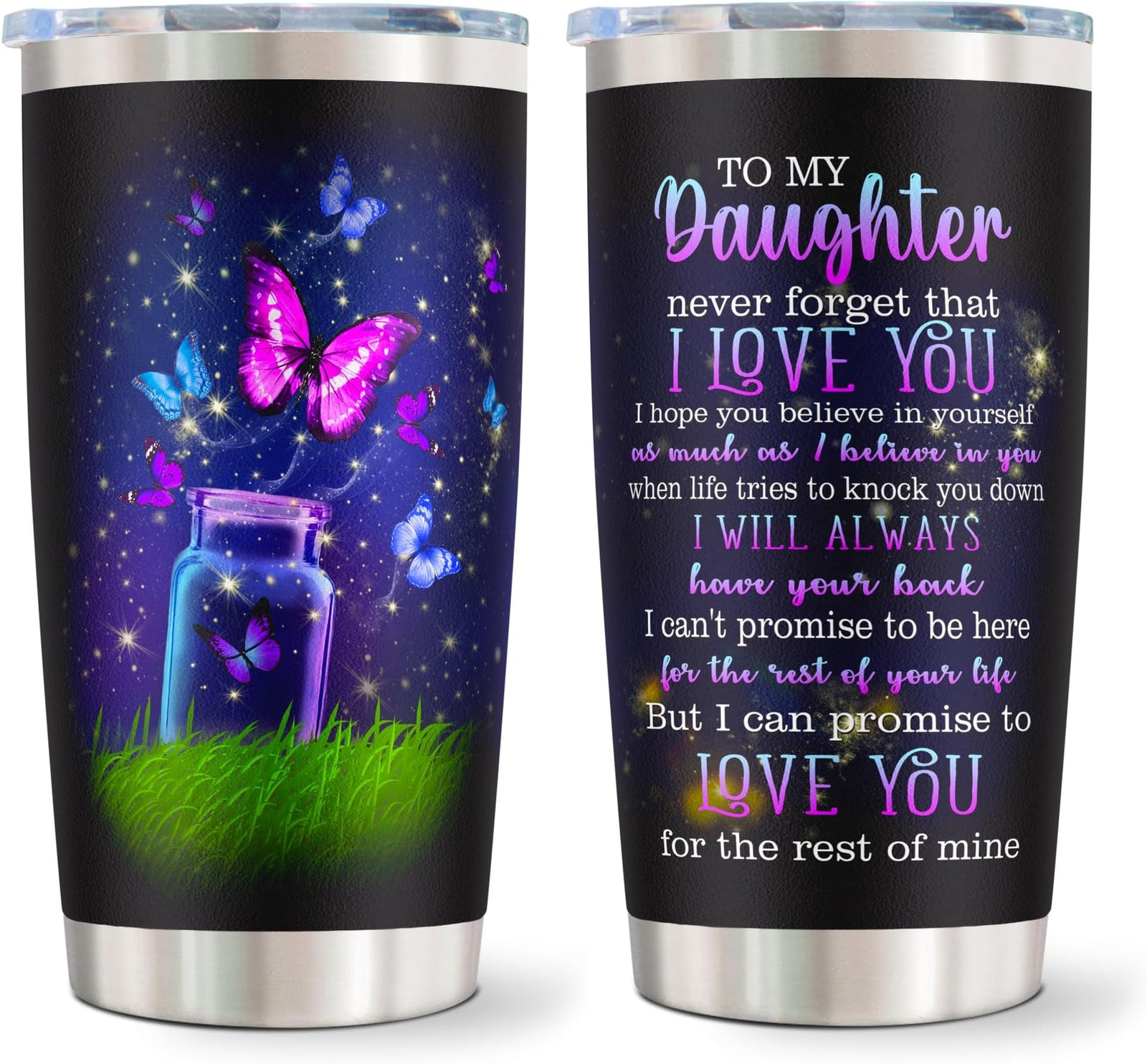 Daughter Gift from Mom, Best Daughter Gifts, Birthday Gifts for Daughters, Great Birthday Presents for Daughters Adult Tumbler