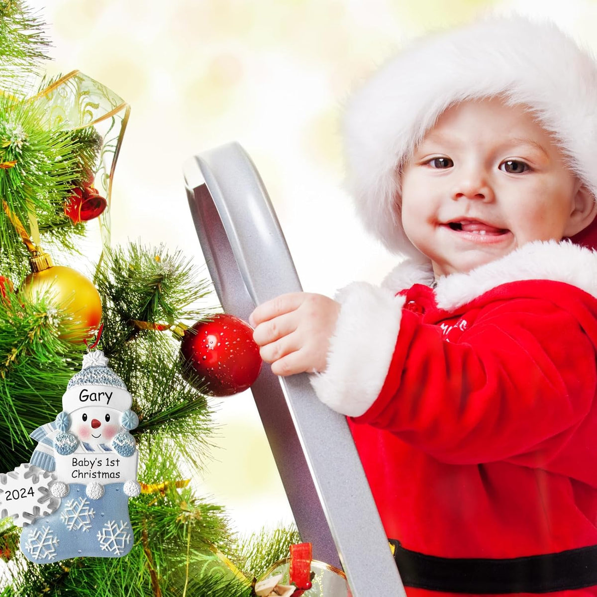 2025 Babys First Christmas Personalized Ornament Boy, Babies First, Grandson 1st Gift, Newborn Baby Gift Ideas, Baby's First Christmas 2025