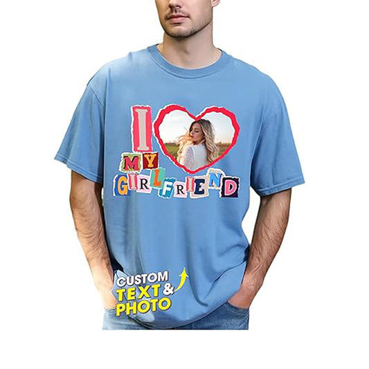 Customized T Shirts Personalized Gifts for Girlfriend Gift Ideas Custom Bootleg Birthday Gifts for Men Graphic Tees